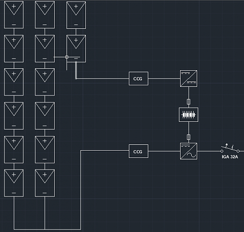 Esquema unifilar de instalacin aislada con inversor con regulador integrado mas un regulador externo-captura.png