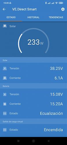 Porque no llega el mppt victron a la tension de ecualizacion si asi lo configuro? no se.-1650546345549.jpg